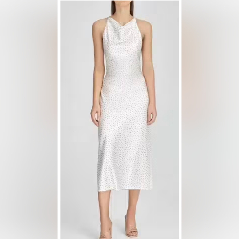 SIGNIFICANT OTHER Diedra Dress White With Brown Polka Dots